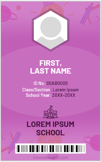 School ID card template