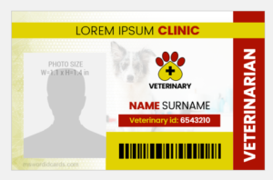 Veterinary ID Card Layout