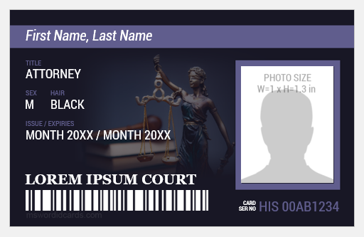 Attorney ID Card Template