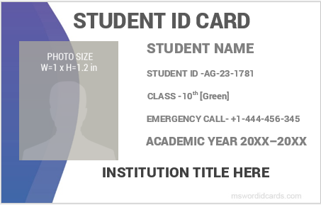 School ID Card Template