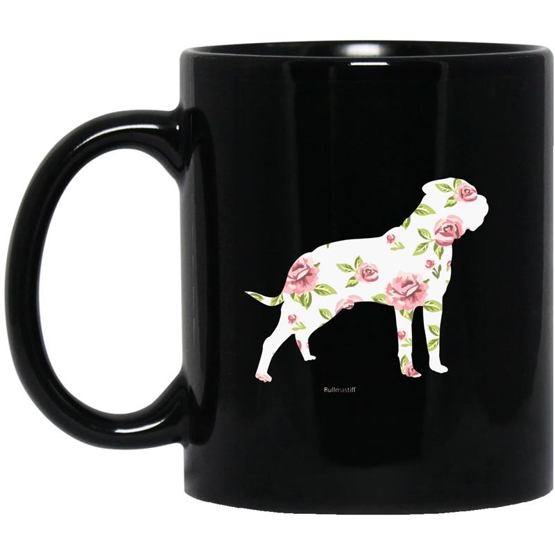 Bullmastiff Roses . Bullmastiff Dog art gifts-AN Coffee Mug