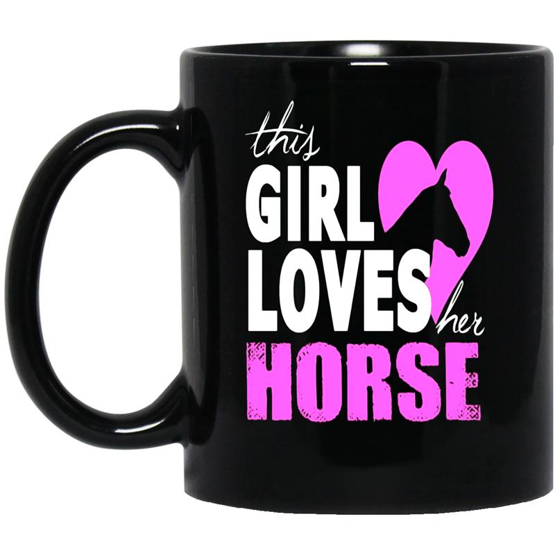 TeeHipster This Girl Loves Her Horse Coffee Mug