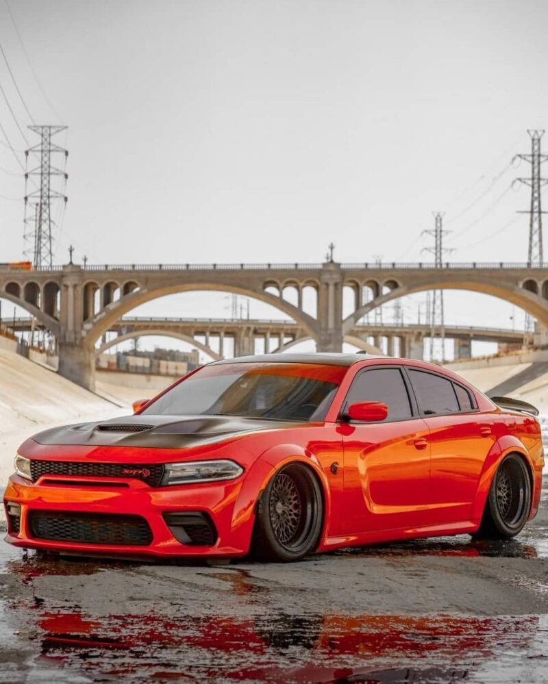 Orange Soda - Wide Body HellCat Charger Bagged & Modified - MuscleCarDNA