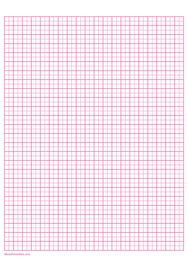 Printable 2 Squares Per Centimeter Pink Graph Paper for A4 Paper