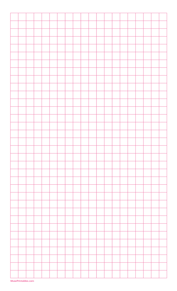 Printable 3/8 Inch Pink Graph Paper for Legal Paper