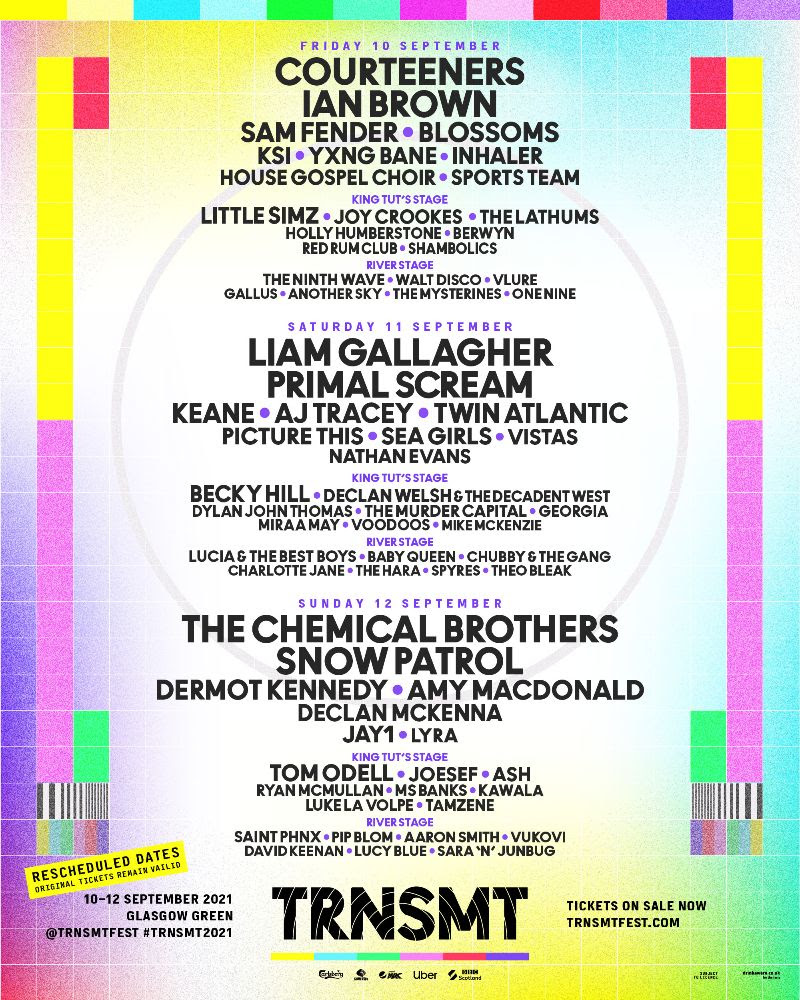 TRNSMT Festival 2021 poster lineup