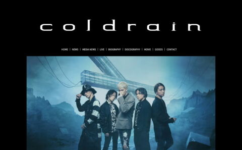 coldrain OFFICIAL SITEのWEBデザイン