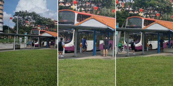 Cyclist uses bicycle to block bus at Hougang bus stop, SBS Transit calls police