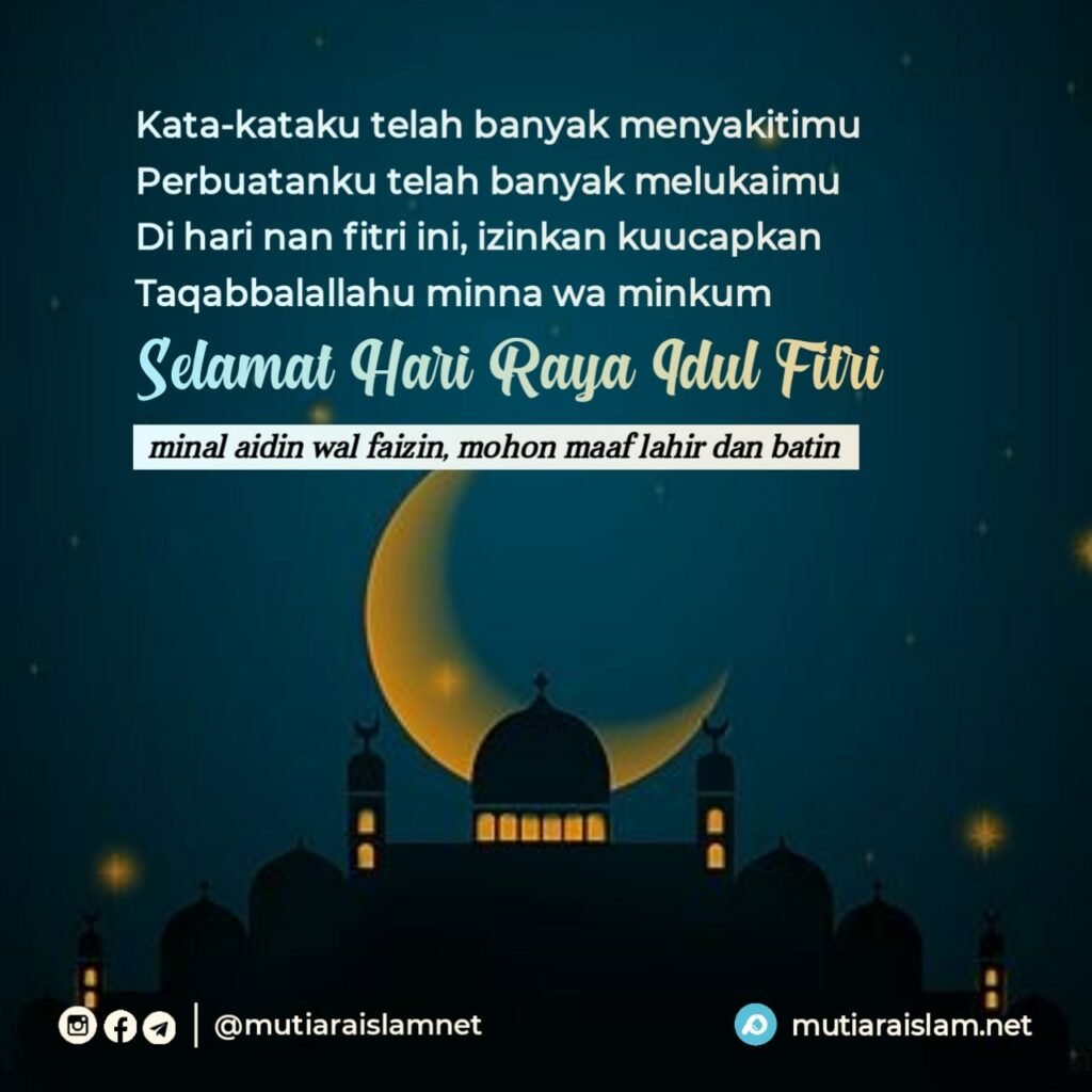 kata ucapan selamat idul fitri