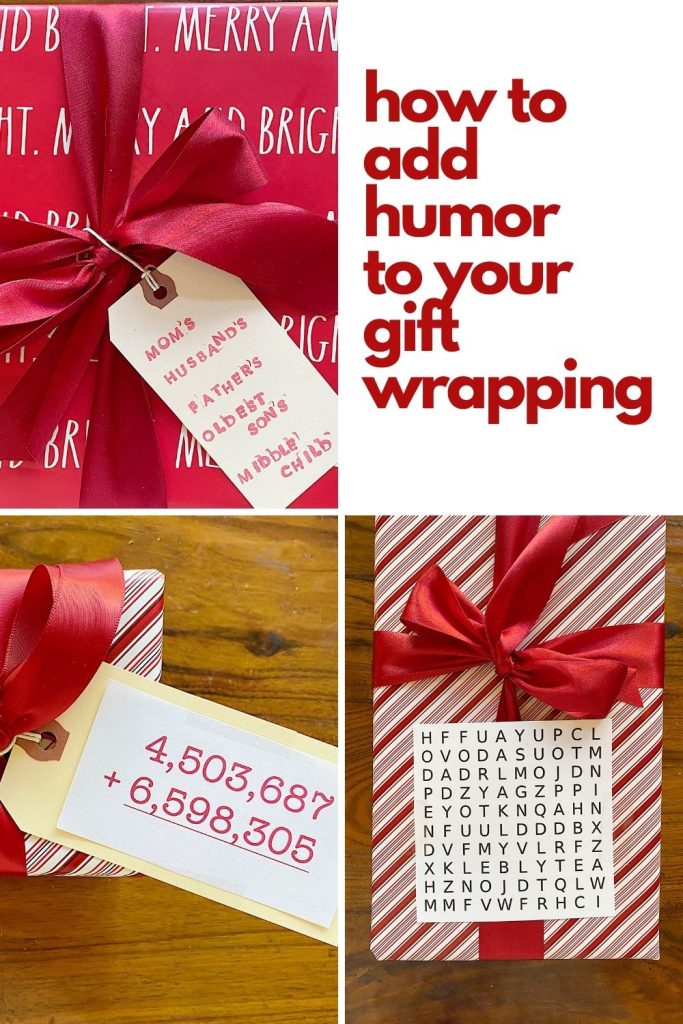 how to add humor to your gift wrapping