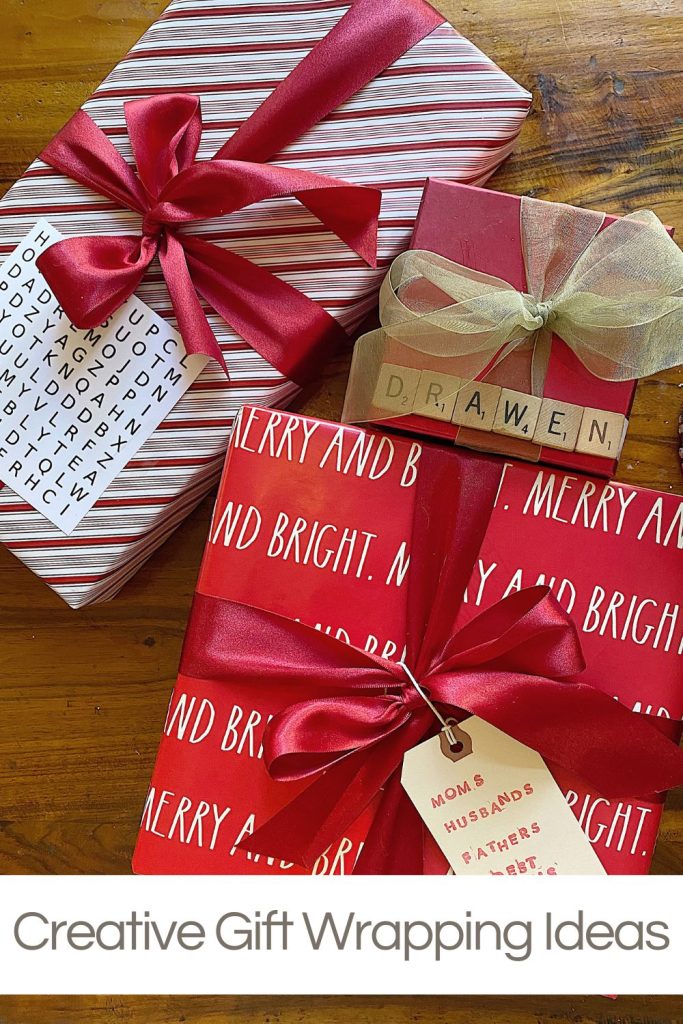 Some very creative ideas for gift wrapping with some very funny gift tag ideas!