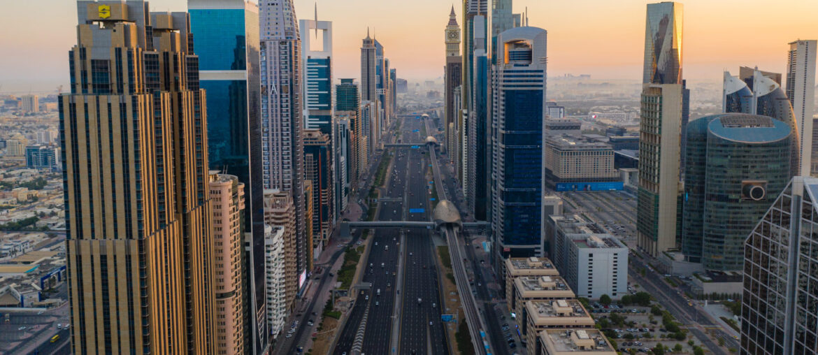 view of Sheikh Zayed Road properties that are eligible for conversion from leasehold to freehold on