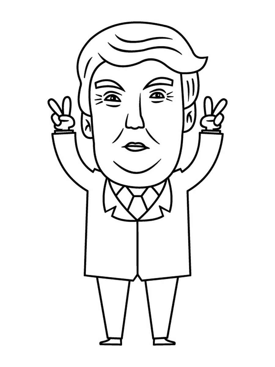 Donald Trump coloring pages - Free Printable