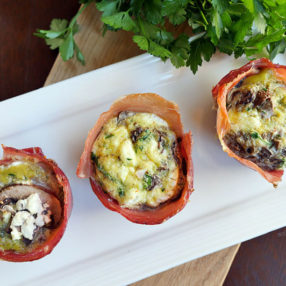 Prosciutto Egg Cups by myheartbeets.com