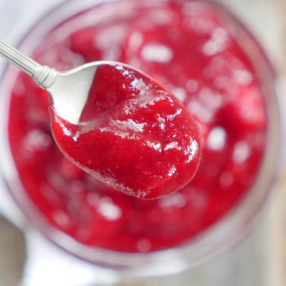 instant pot cranberry sauce by myheartbeets.com