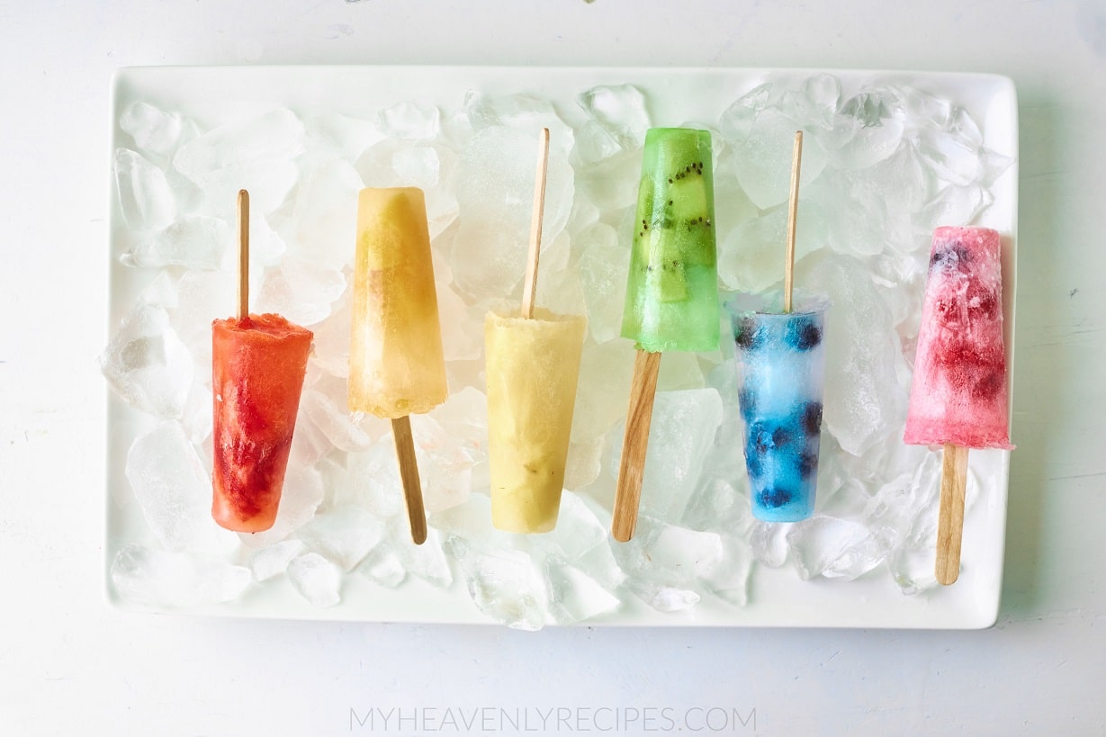 Fruity Rainbow Popsicles