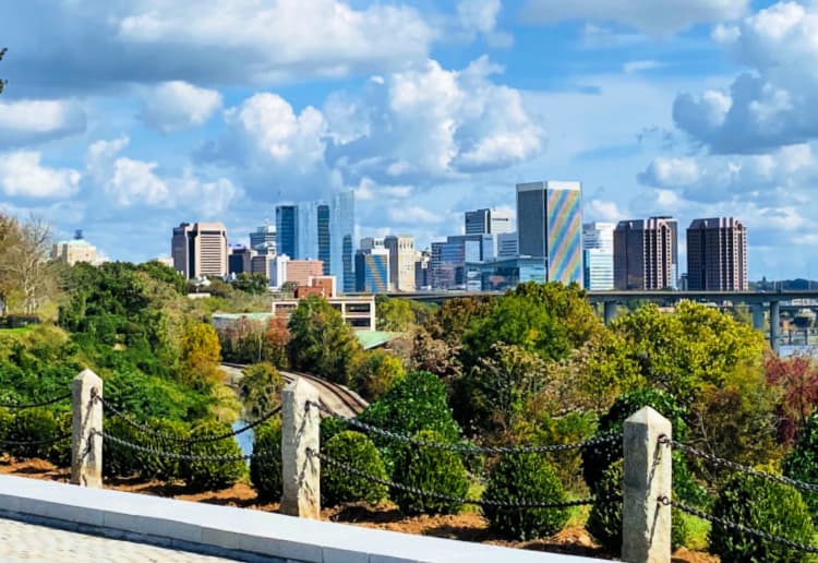 Skyline of Richmond from Hollywood Cemetery