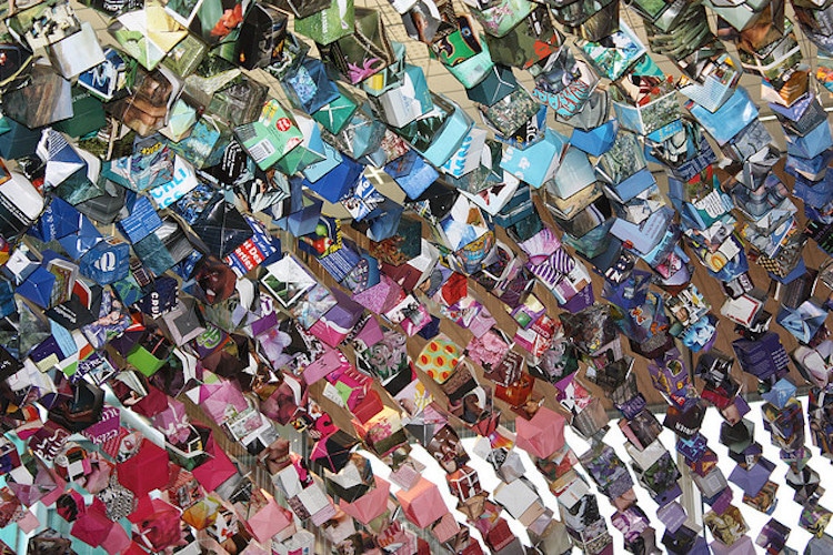 Jacqui Simmons origami art installation