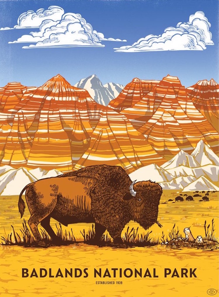 Retro National Park Posters National Parks Fifty-Nine Parks