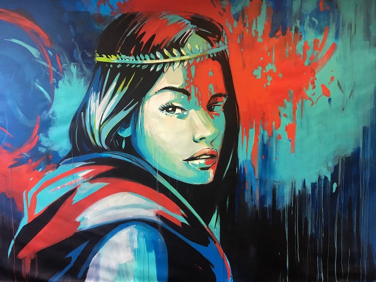 Pintura acrílica de Alice Pasquini