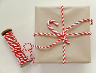 how to make Candy cane fabric twine for christmas gift wrapping mypoppet.com.au