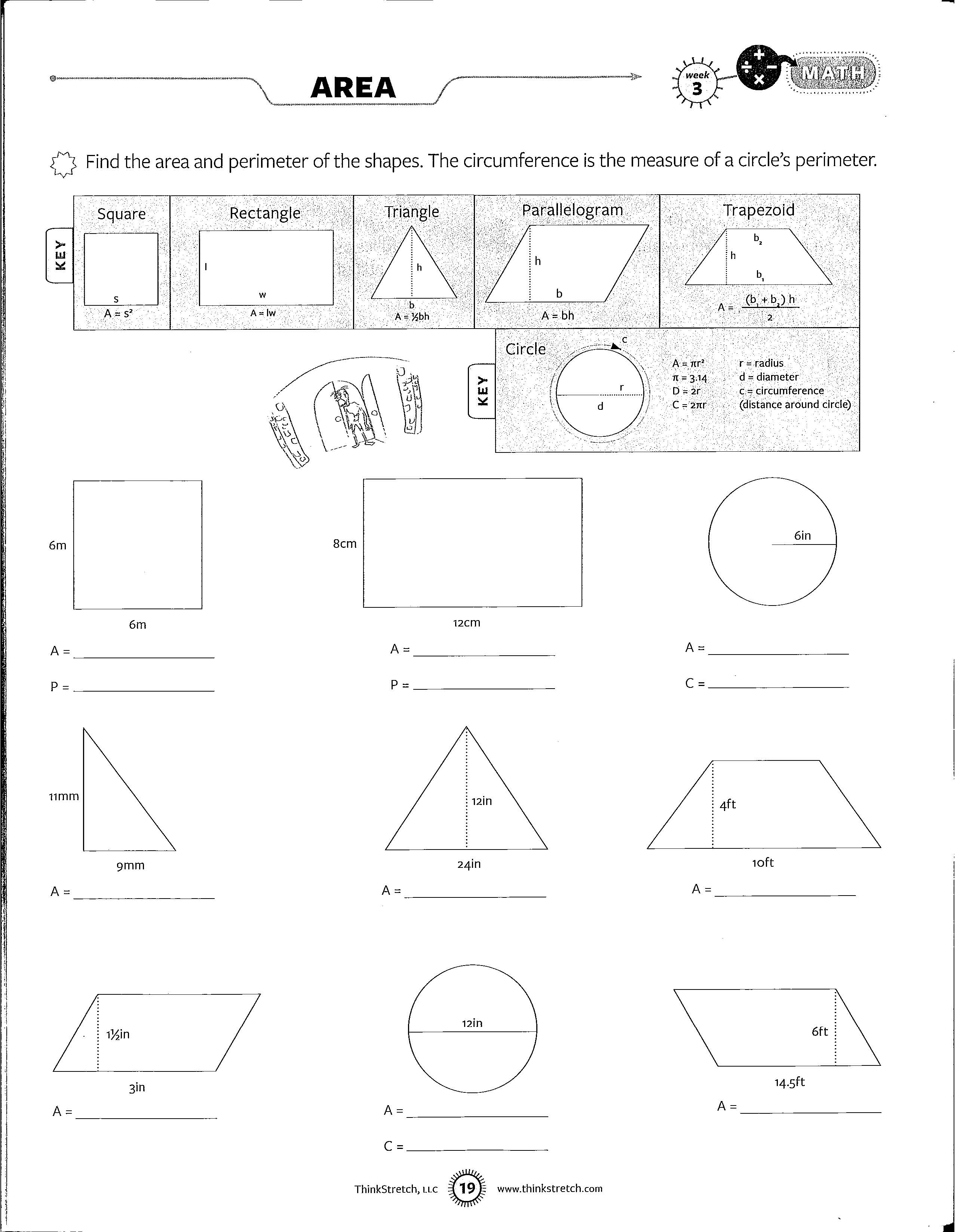 5th Grade Area Perimeter Worksheet