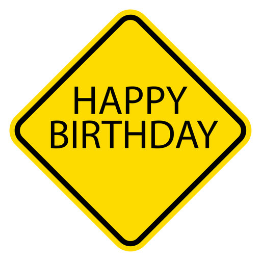 Happy Birthday Sign Sticker