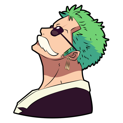 One Piece Zoro Disguise Sticker