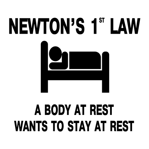 School Newton's 1st Law Sticker