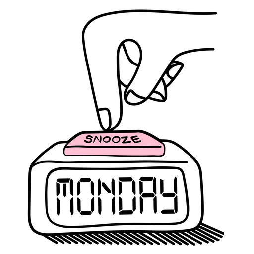 Snooze Monday Sticker