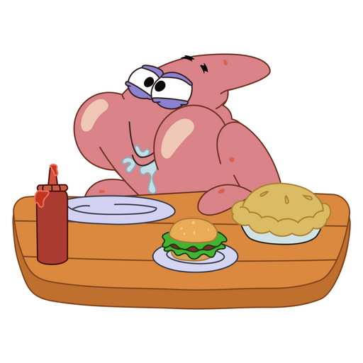 Patrick Star Eating Sticker