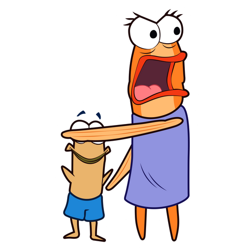 SpongeBob Norma Rechid with Son Sticker