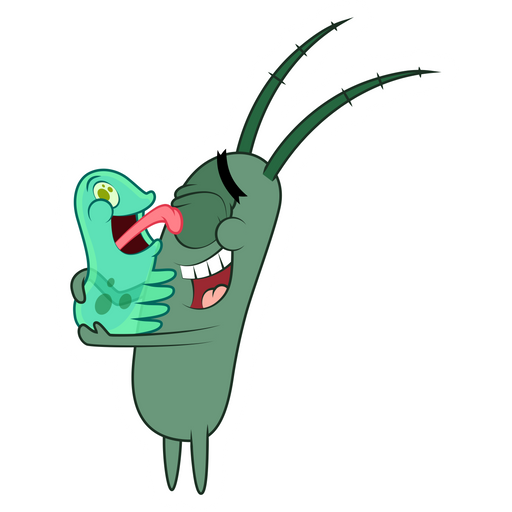 SpongeBob Plankton and Spot Sticker