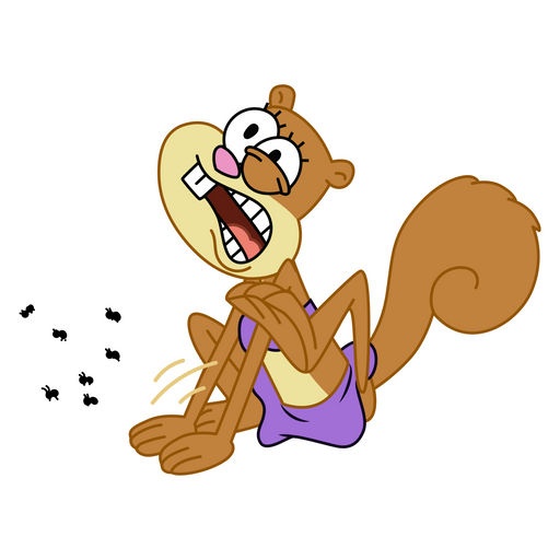 SpongeBob Sandy Squirrel With Fleas Sticker