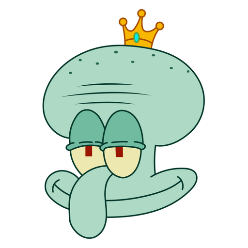 SpongeBob Squidward King Sticker