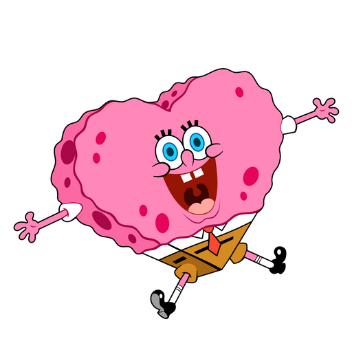 SpongeBob Heart Sticker