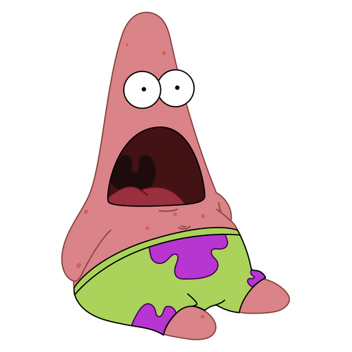 Spongebob Scared Patrick Sticker