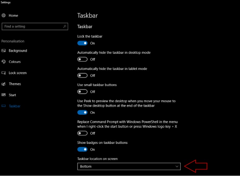 How To Change The Taskbar Location In Windows 10 26112 | Hot Sex Picture