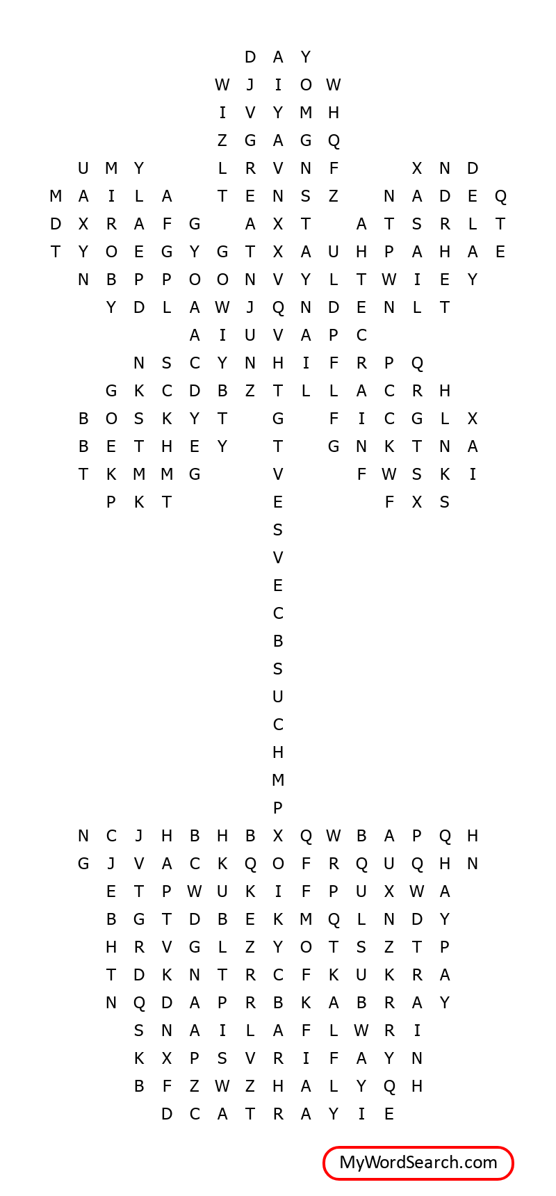 Printable Long I Word Search