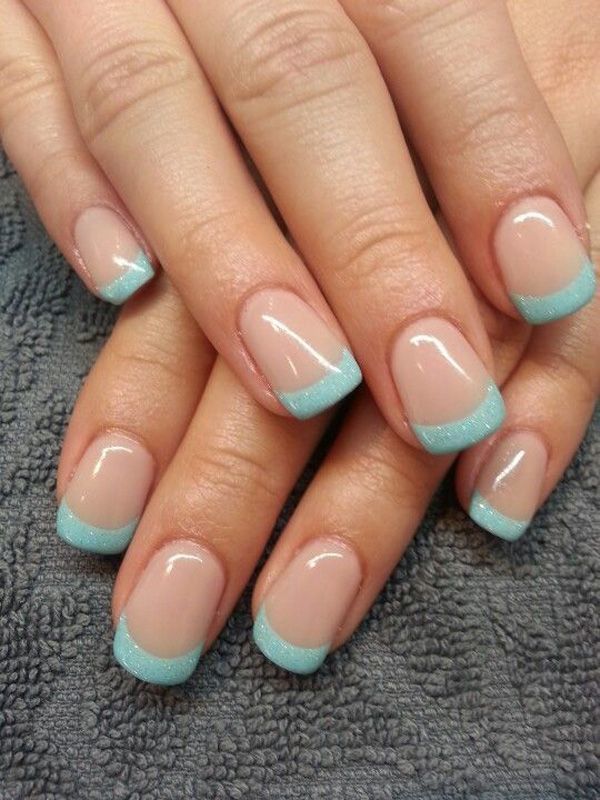  classic Tiffany blue nail art