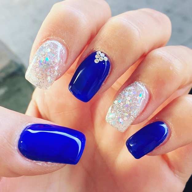 prom queen Royal Blue Nail