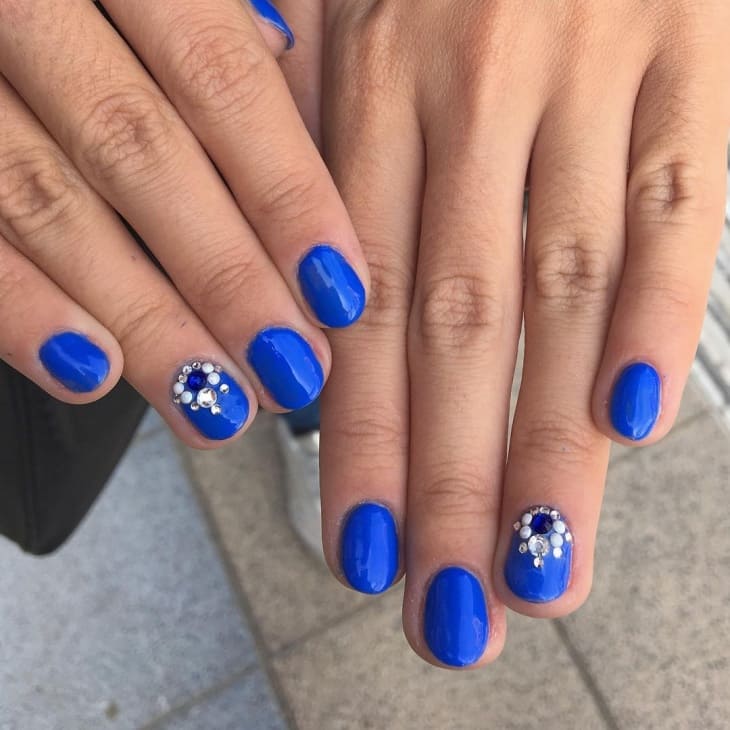 natural Royal Blue Nail