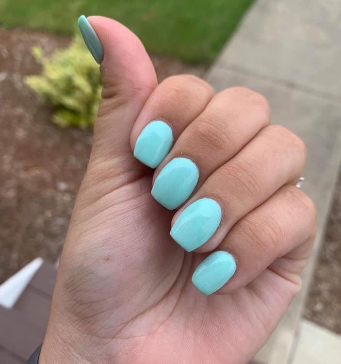 Acrylic Tiffany Blue Nails