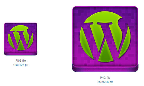 Pink WordPress Coloured Icon