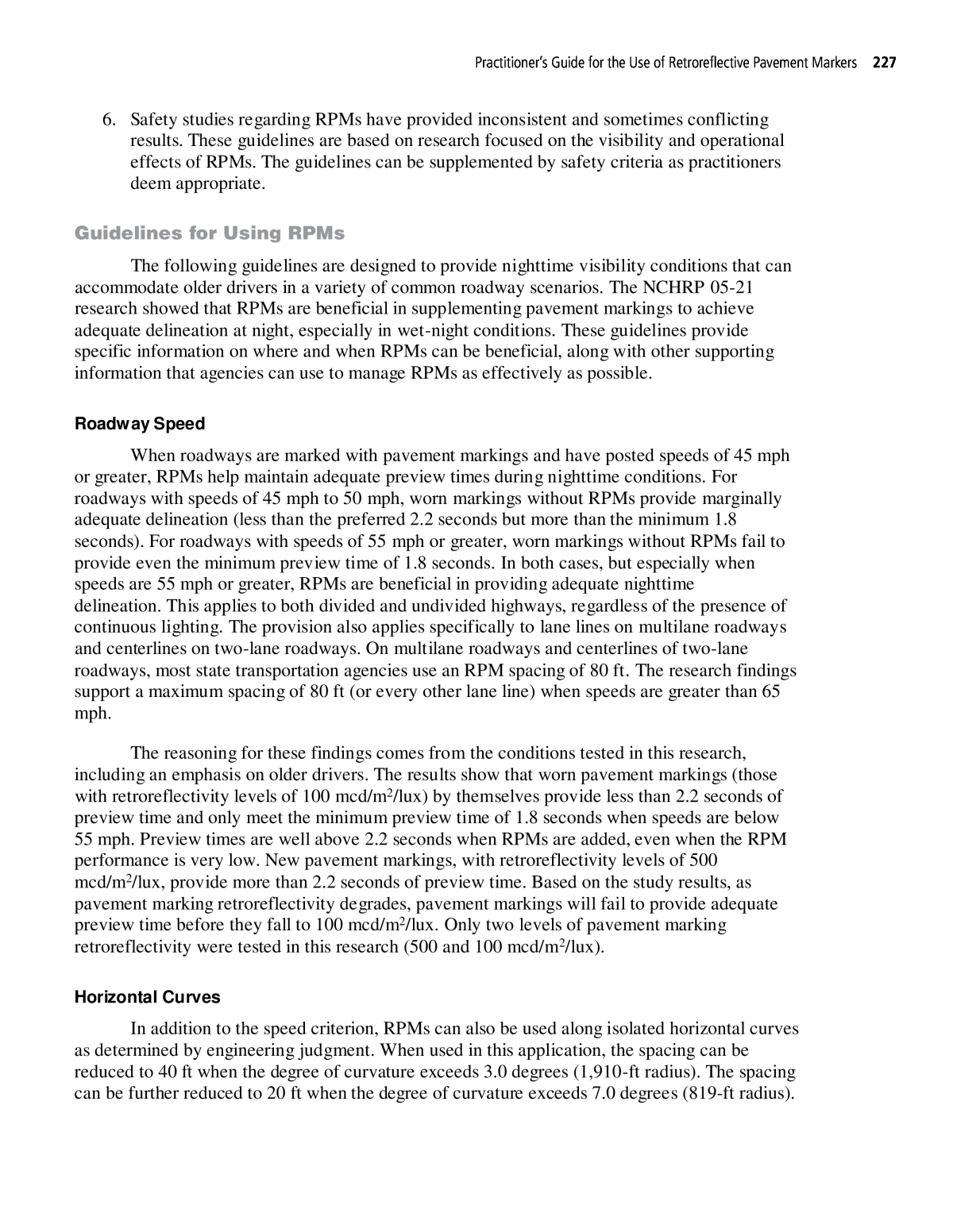 Appendix F - Practitioner s Guide for the Use of Retroreflective ...