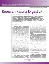 Legal Aspects of Airport Programs - An Update