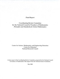 Cover Image: Coordinating Review Committee for the National Council of Teachers of Mathematics