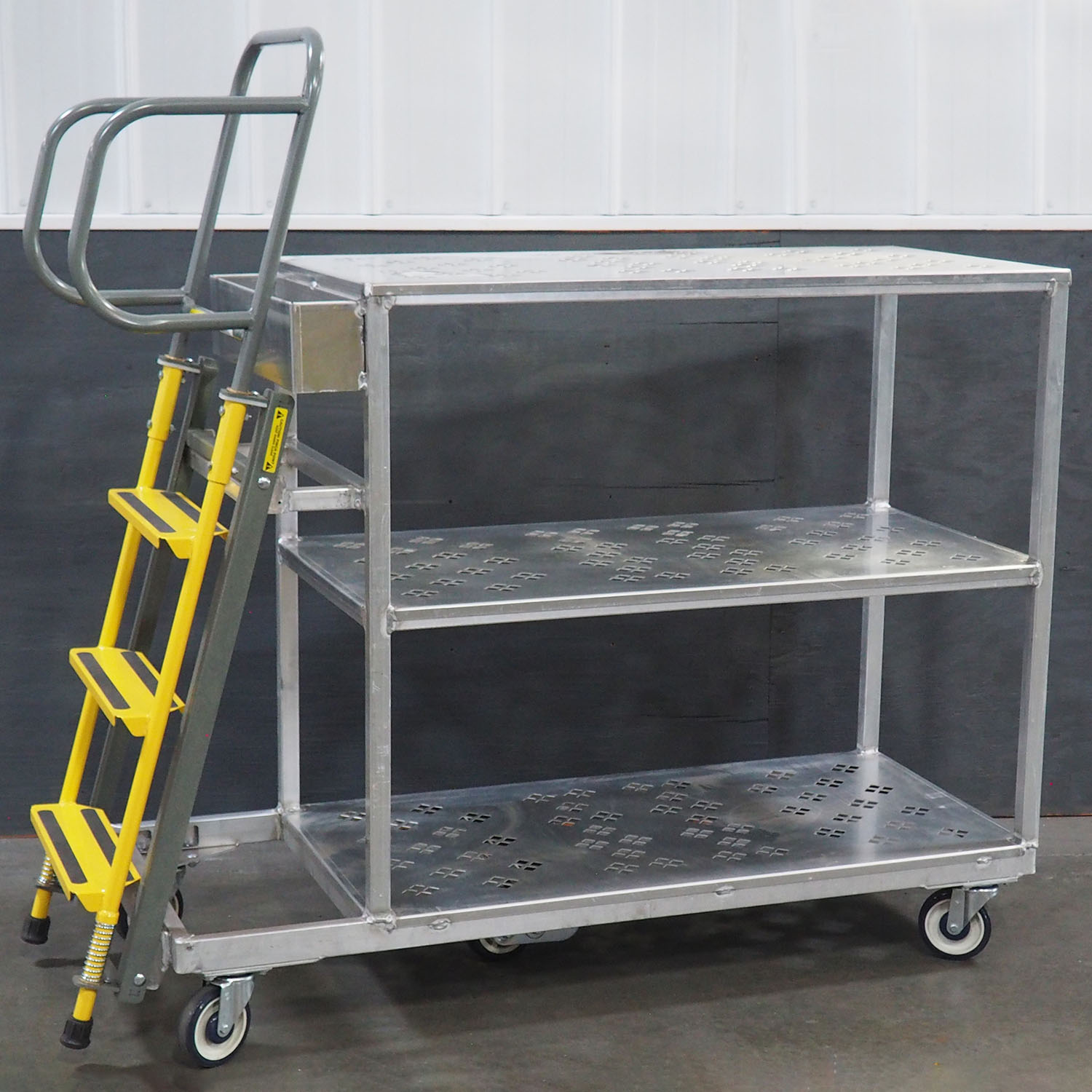 3 Shelf Stair Cart, 3 Shelf Ladder Picking Cart Picking Ladder Cart | National Cart Picking Cart material handling industrial cart distribution cart fulfilment cart 3 Shelf Stair Cart, 3 Shelf Ladder Picking Cart Ladder. Heavy duty spring ladder, steel ladder. Walmart, Kroger, Costco, Albertsons Companies, Ahold Delhaize USA, Publix, Target, Whole Foods Market, Amazon, Sam's Club, Trader Joe's, Meijer, H-E-B, Aldi, Wegmans, Sprouts Farmers Market, Hy-Vee, WinCo Foods, Save A Lot, Giant Eagle, The Fresh Market, BJ's Wholesale Club, Piggly Wiggly, Raley’s, Stater Bros. Markets, Harris Teeter, Smart & Final, Food 4 Less, Food City, Price Chopper/Market 32, El Super, Vallarta Supermarkets, Big Y, King Kullen, Bashas', Brookshire’s, Bimbo Bakeries cart carts picker pickers distribution cart retail cart bakery cart store cart, shelf, shelves, tote cart, dollies, dolly, pan rack