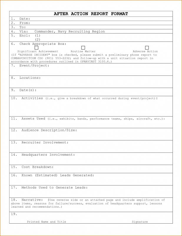 after action report template