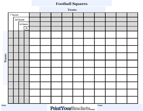 football squares template excel